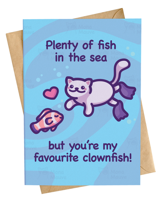 You're My Favourite Clownfish | Funny Cat Anniversary Card