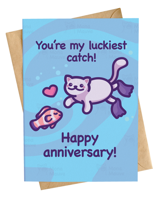 You're My Luckiest Catch! | Cute Anniversary Card