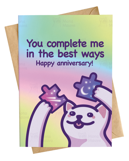 You Complete Me in the Best Ways! | Cute Anniversary Card