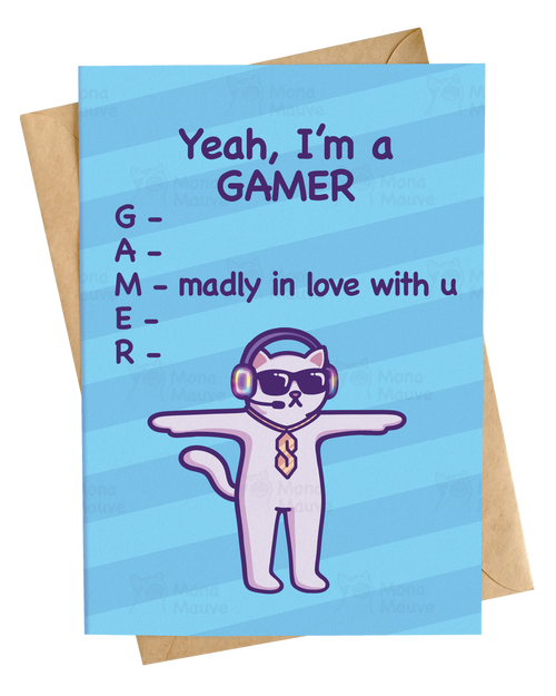 Yeah, I'm a GAMER | Funny Gamer Anniversary Card