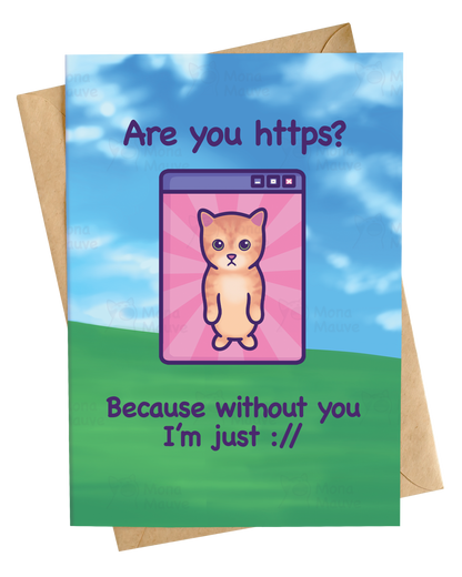 Are You HTTP? | Funny Cat Anniversary Card