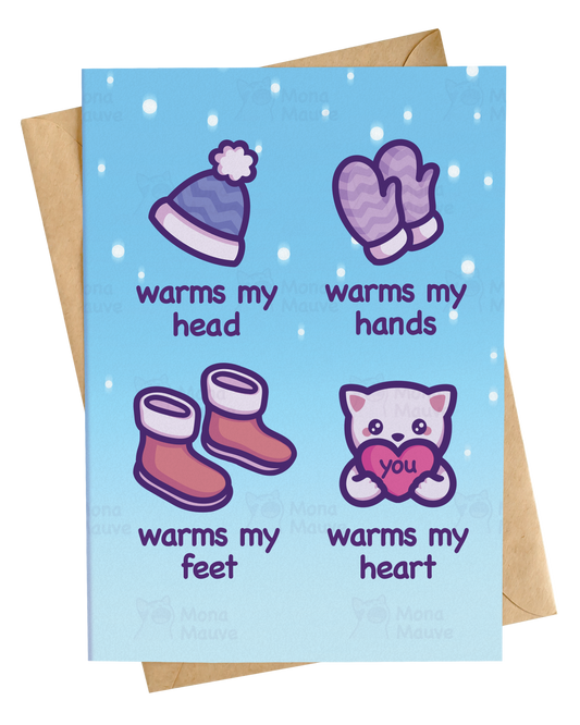 You Warm My Heart! | Cute & Heartfelt Anniversary Card