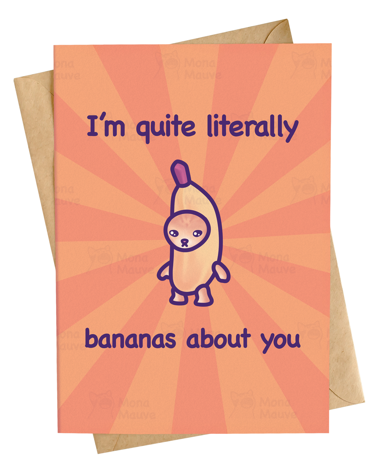 Bananas About You | Funny Cat Anniversary Card