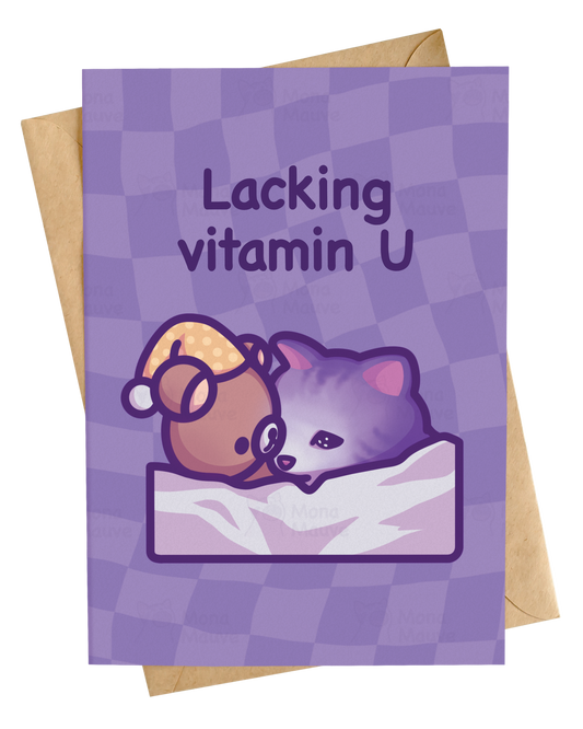 Lacking Vitamin U | Funny "I Miss You" Card