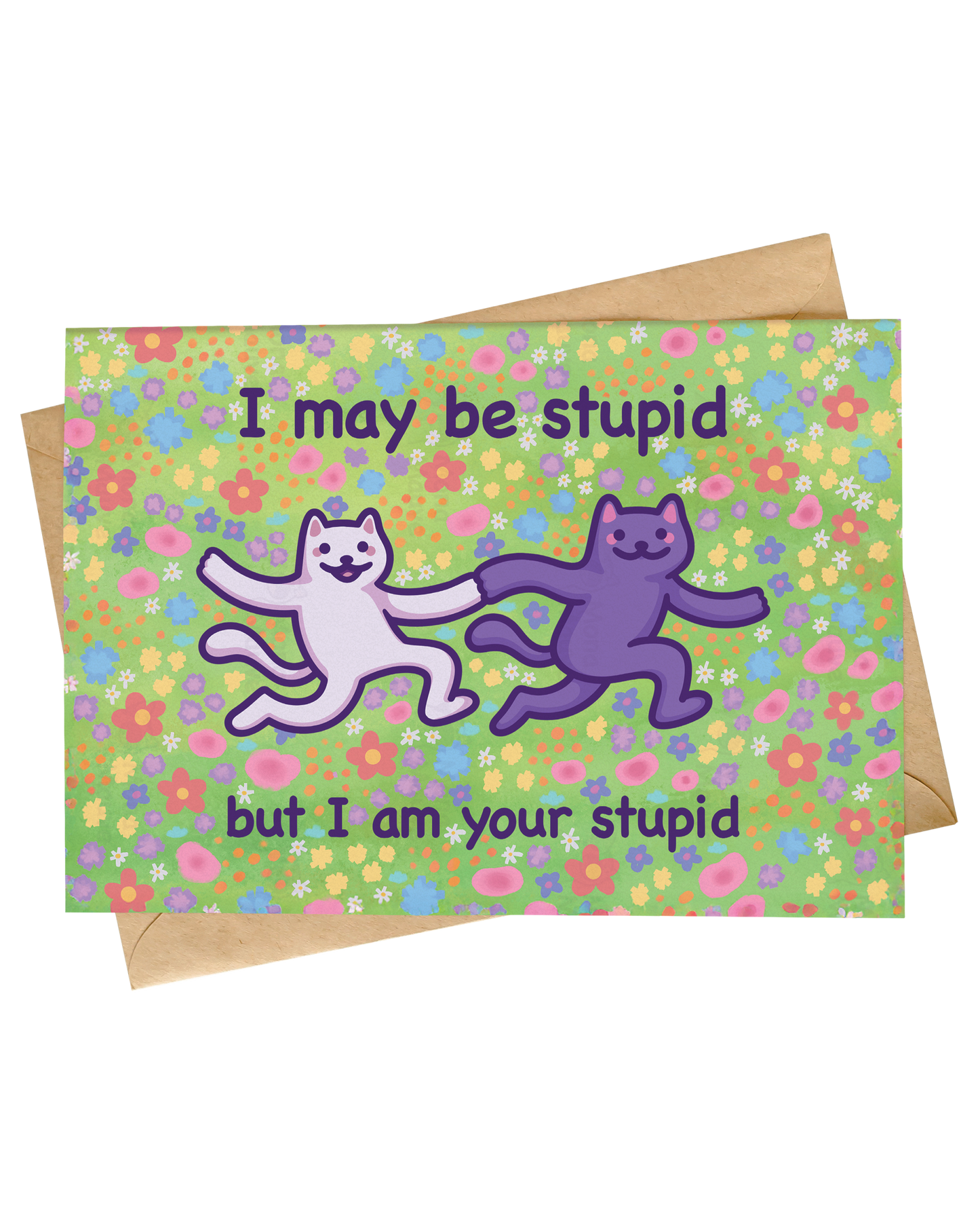 Funny Cat Meme Anniversary Card | I Am Your Stupid
