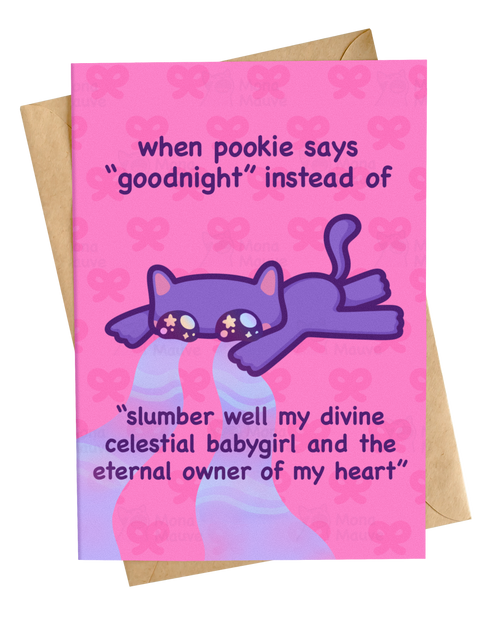 When Pookie Says Goodnight | Anniversary Card