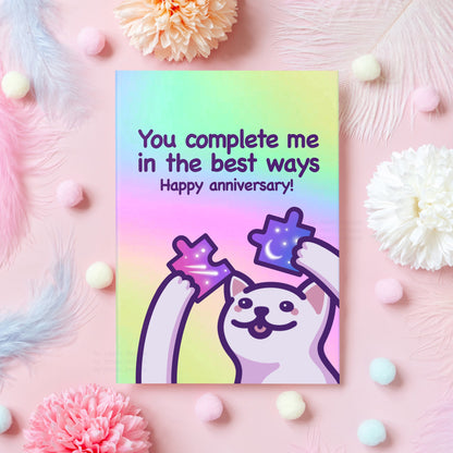 You Complete Me in the Best Ways! | Cute Anniversary Card