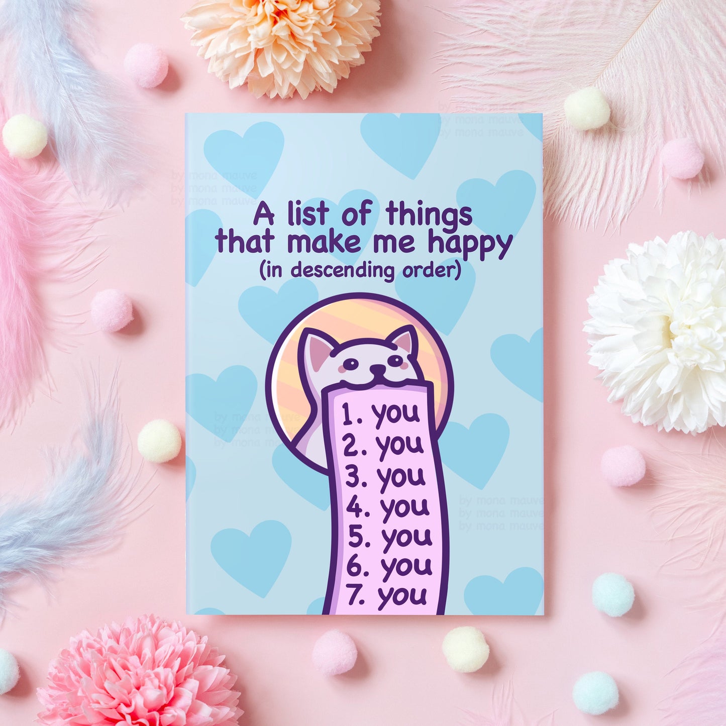 A List of Things That Make Me Happy (You)! | Wholesome Anniversary Card