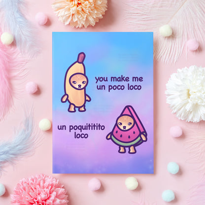 Un Poco Loco | Funny Cat Meme Anniversary Card