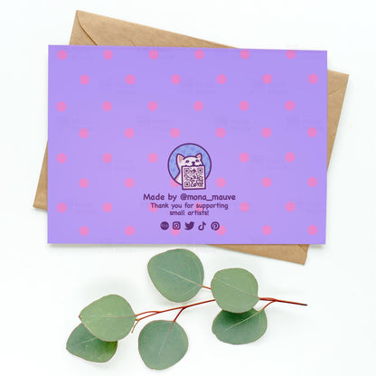 Cute Valentine's Day Card | Cats in Falling Cherry Blossoms