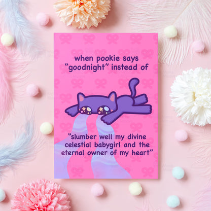When Pookie Says Goodnight | Anniversary Card