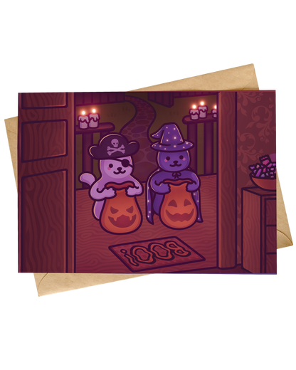 Cute Halloween Cat Card | Trick or Treat!