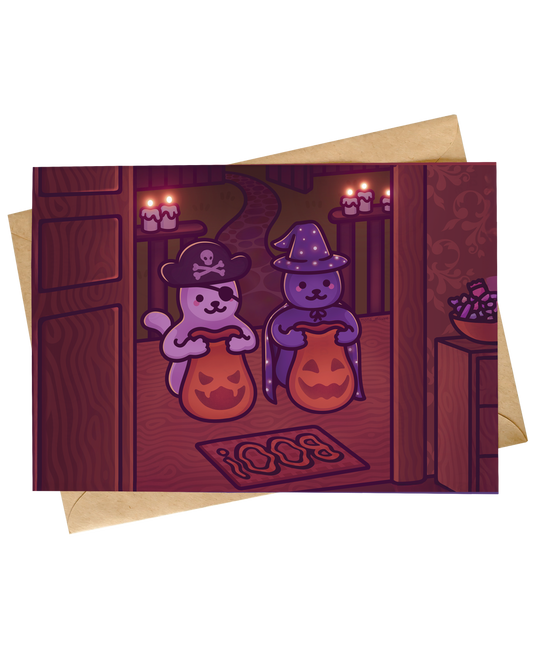 Cute Halloween Cat Card | Trick or Treat!